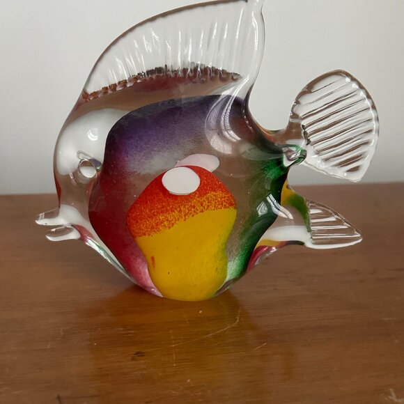 Jaros Glass Works Czech Art Glass Flounder Fish Hand Blown Fish - Picture 2 of 6